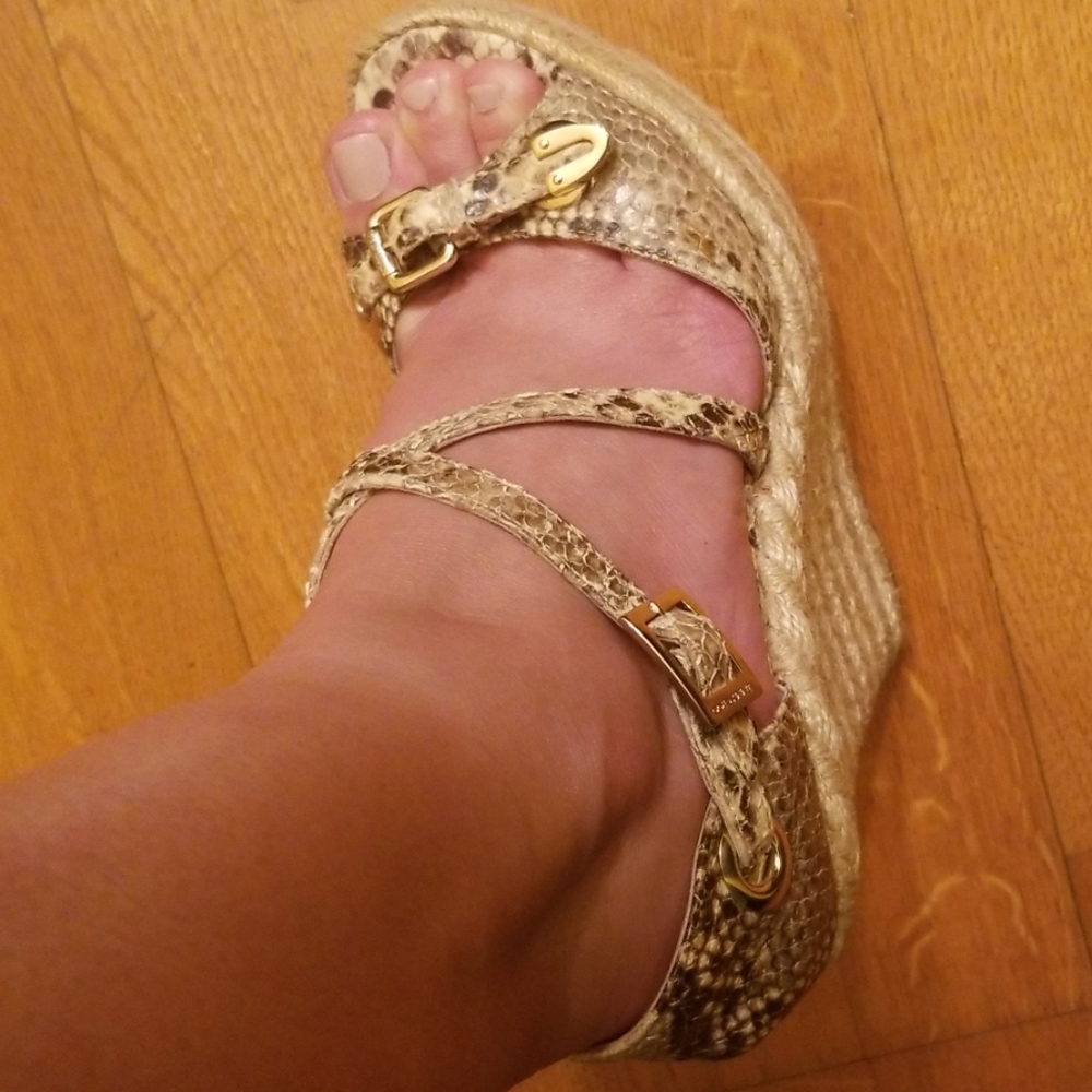Jimmy Choo Snakeskin Wedges
